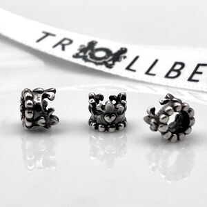 TROLLBEADS Prince & Princess LAA 925S NEW w Tags! $ per bead | Tiny Silver Crown